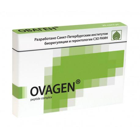 Ovagen peptide complex packaging box on a white background